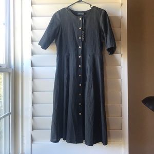 Roolee Plaid Black And Dark Green Dress